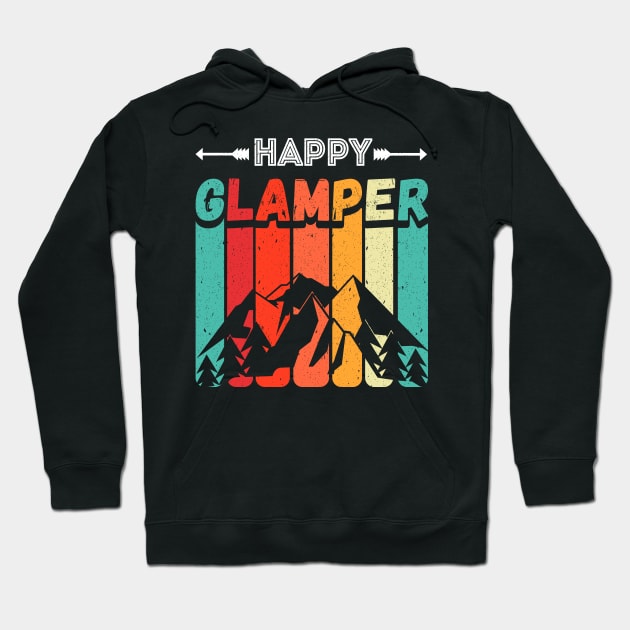 Happy Glamper Vintage Sunrise Sunset Arrow Glamping Hoodie by FabulousDesigns